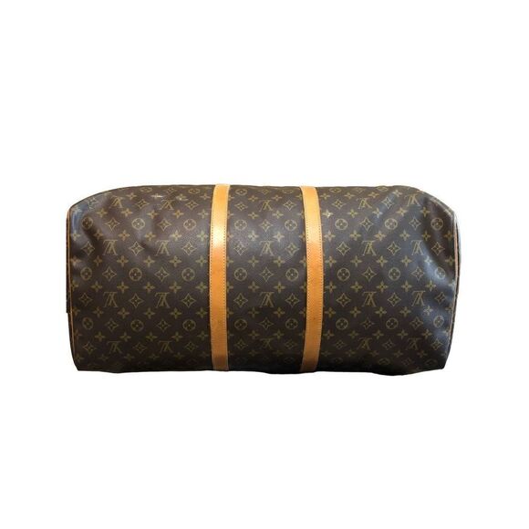 Louis Vuitton Monogram Keepall 60 Travel Duffle with Luggage Tag - Picture 3 of 16